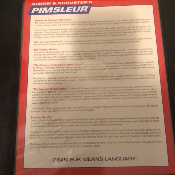 - Pimsleur Italian 5, 2nd edition, 16 CD set, 30 lessons - Picture 4 of 6